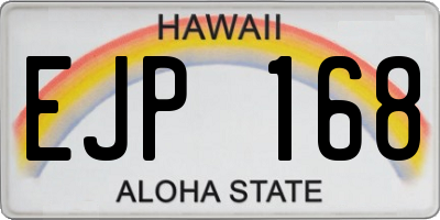 HI license plate EJP168