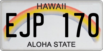 HI license plate EJP170