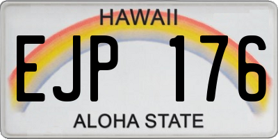 HI license plate EJP176