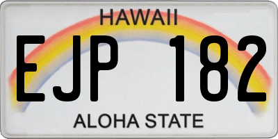 HI license plate EJP182