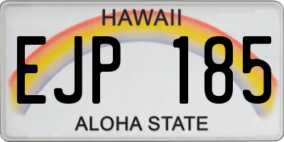 HI license plate EJP185