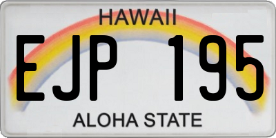 HI license plate EJP195
