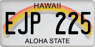 HI license plate EJP225