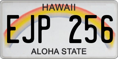 HI license plate EJP256