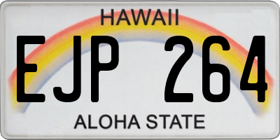 HI license plate EJP264
