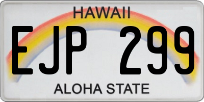 HI license plate EJP299