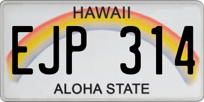 HI license plate EJP314