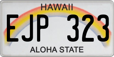 HI license plate EJP323