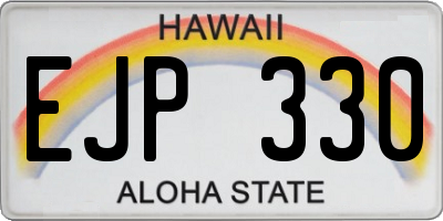 HI license plate EJP330