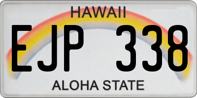 HI license plate EJP338