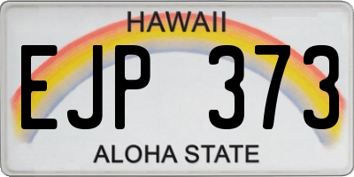 HI license plate EJP373