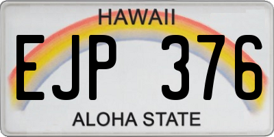 HI license plate EJP376