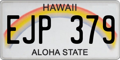 HI license plate EJP379