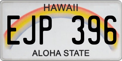 HI license plate EJP396