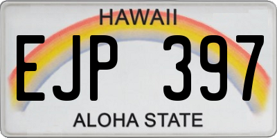 HI license plate EJP397