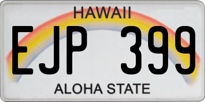 HI license plate EJP399