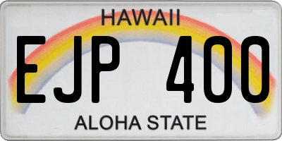 HI license plate EJP400