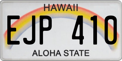 HI license plate EJP410