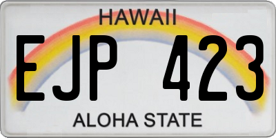 HI license plate EJP423