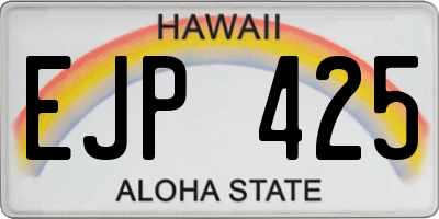 HI license plate EJP425