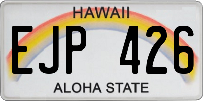 HI license plate EJP426