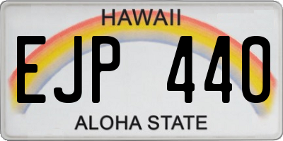HI license plate EJP440