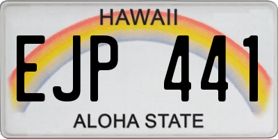 HI license plate EJP441
