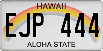 HI license plate EJP444
