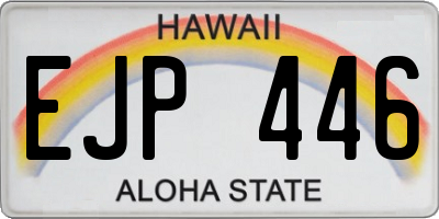 HI license plate EJP446