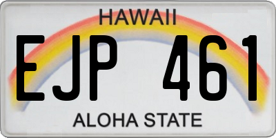HI license plate EJP461