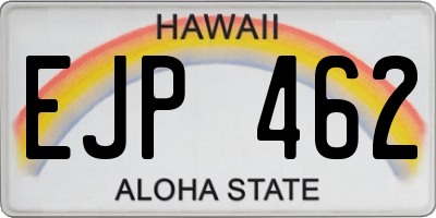 HI license plate EJP462