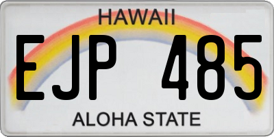HI license plate EJP485