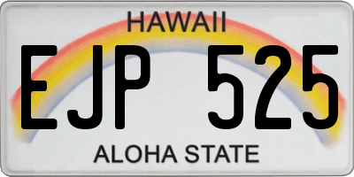 HI license plate EJP525