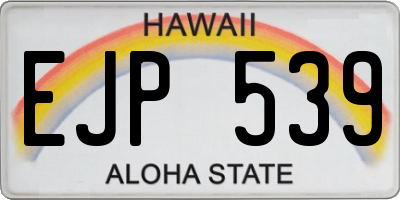 HI license plate EJP539