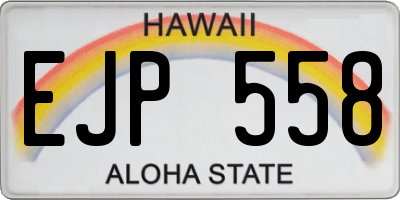 HI license plate EJP558