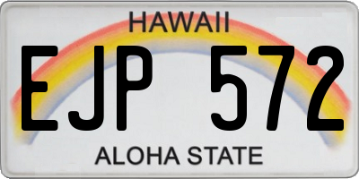 HI license plate EJP572