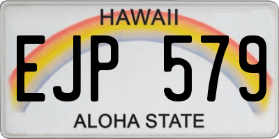 HI license plate EJP579