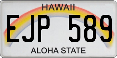 HI license plate EJP589