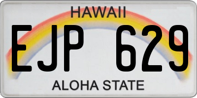 HI license plate EJP629