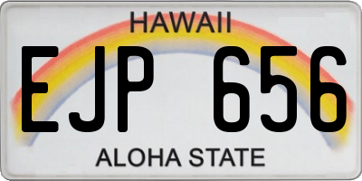 HI license plate EJP656