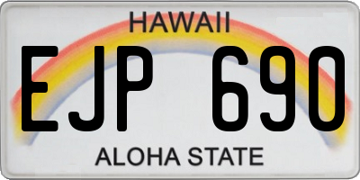 HI license plate EJP690