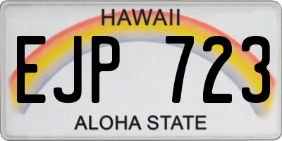 HI license plate EJP723