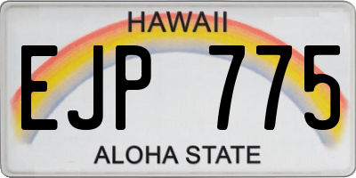 HI license plate EJP775