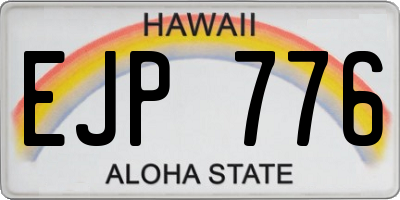 HI license plate EJP776