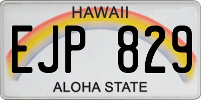 HI license plate EJP829