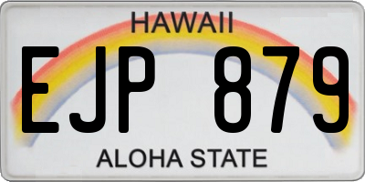 HI license plate EJP879