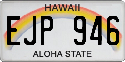 HI license plate EJP946