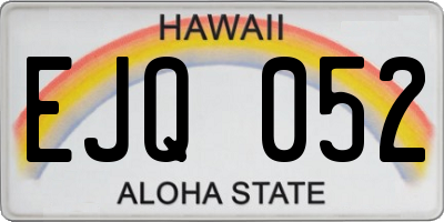 HI license plate EJQ052