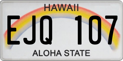 HI license plate EJQ107
