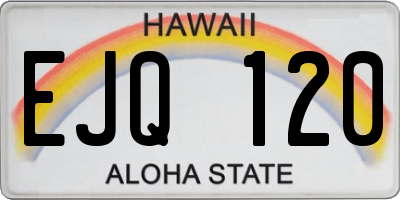 HI license plate EJQ120